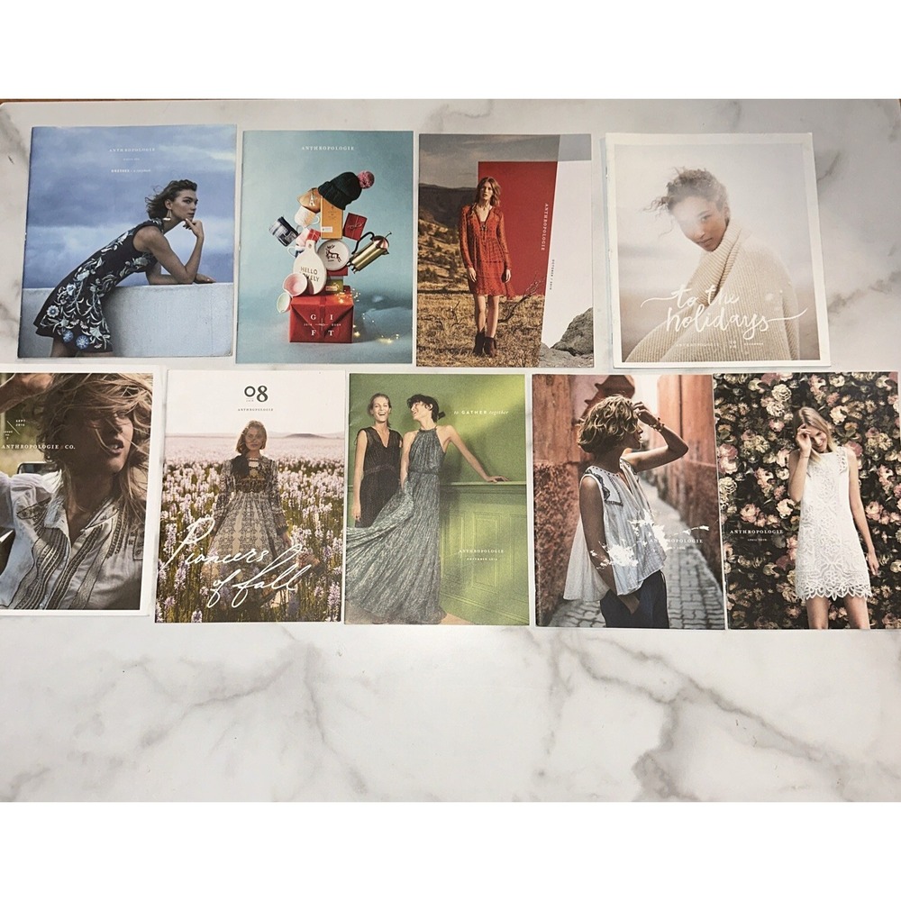 Anthropologie Lot of 9 Nine Magazines  Catalogs 2016